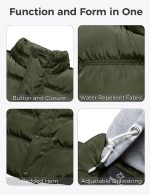 Wantdo Women's Quilted Puffer Vest Thicken Warm Winter Coat with Removable Hood - Image 6